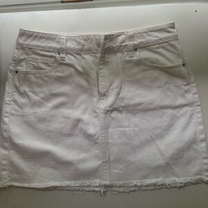 PacSun White Jean Skirt